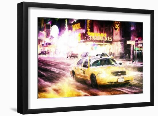 Manhattan Night Storm-Philippe Hugonnard-Framed Giclee Print