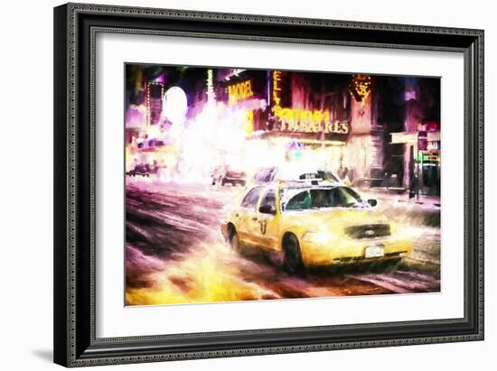 Manhattan Night Storm-Philippe Hugonnard-Framed Giclee Print