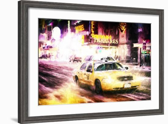 Manhattan Night Storm-Philippe Hugonnard-Framed Giclee Print