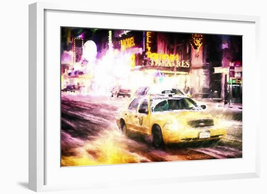 Manhattan Night Storm-Philippe Hugonnard-Framed Giclee Print