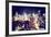 Manhattan Night VI - In the Style of Oil Painting-Philippe Hugonnard-Framed Giclee Print