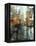 Manhattan Orange Umbrella-Mark Lague-Framed Stretched Canvas