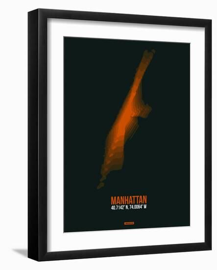 Manhattan Radiant Map 4-NaxArt-Framed Art Print