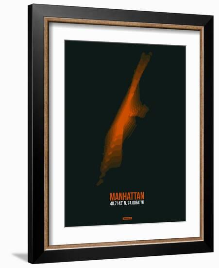 Manhattan Radiant Map 4-NaxArt-Framed Art Print