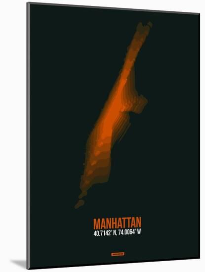 Manhattan Radiant Map 4-NaxArt-Mounted Art Print