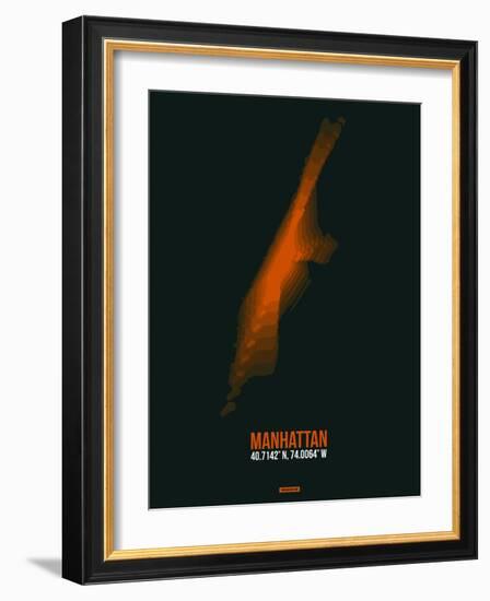 Manhattan Radiant Map 4-NaxArt-Framed Art Print