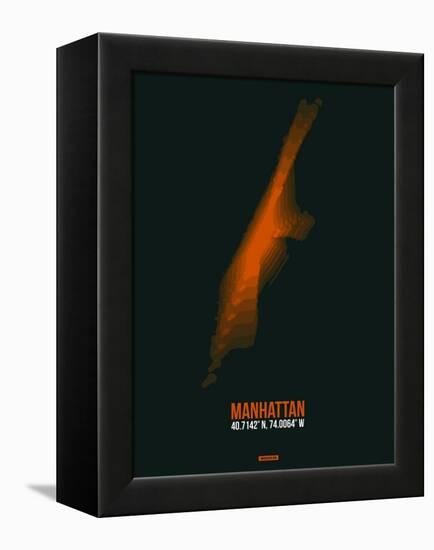 Manhattan Radiant Map 4-NaxArt-Framed Stretched Canvas
