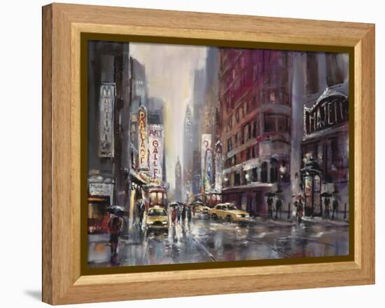 Manhattan Rain-Brent Heighton-Framed Stretched Canvas