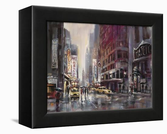 Manhattan Rain-Brent Heighton-Framed Stretched Canvas