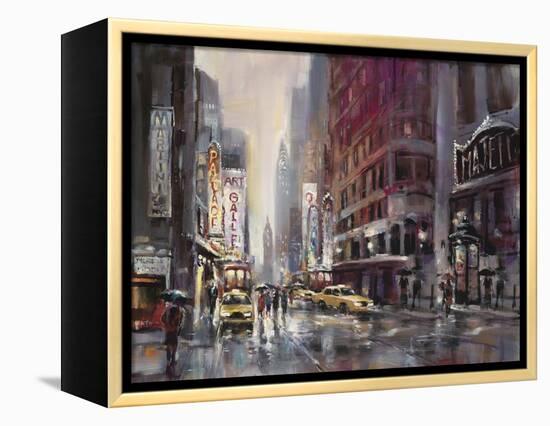 Manhattan Rain-Brent Heighton-Framed Stretched Canvas