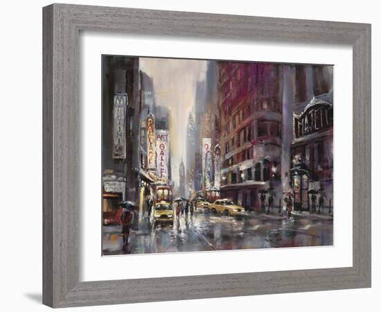 Manhattan Rain-Brent Heighton-Framed Art Print