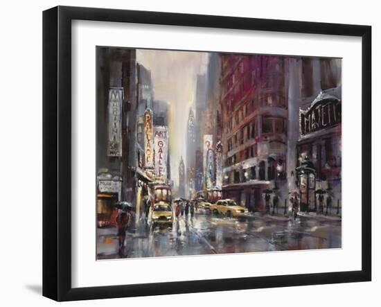 Manhattan Rain-Brent Heighton-Framed Art Print