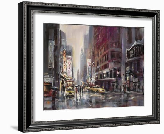 Manhattan Rain-Brent Heighton-Framed Art Print