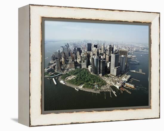 Manhattan's Financial District-David Jay Zimmerman-Framed Premier Image Canvas