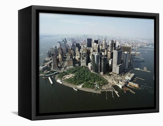 Manhattan's Financial District-David Jay Zimmerman-Framed Premier Image Canvas
