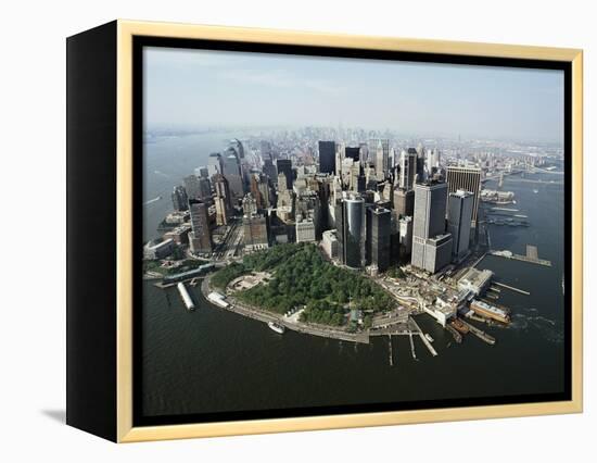 Manhattan's Financial District-David Jay Zimmerman-Framed Premier Image Canvas