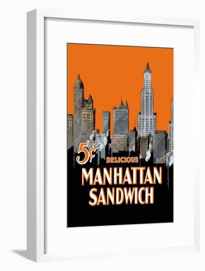 Manhattan Sandwich-null-Framed Art Print