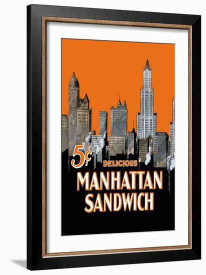 Manhattan Sandwich-null-Framed Art Print