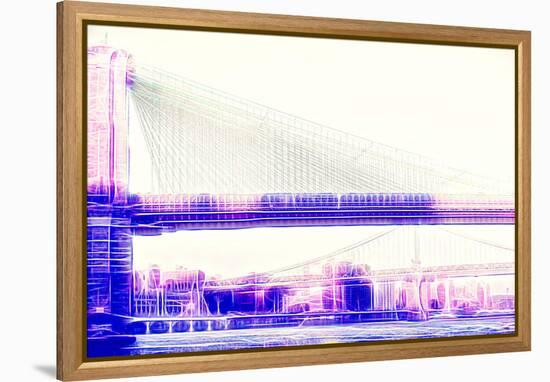 Manhattan Shine - Brooklyn Bridge-Philippe Hugonnard-Framed Premier Image Canvas