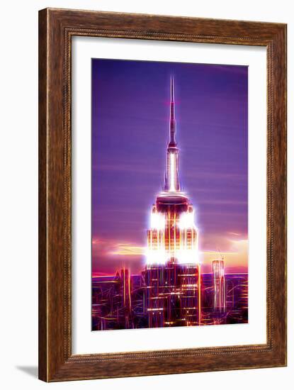 Manhattan Shine - Empire State Building-Philippe Hugonnard-Framed Photographic Print