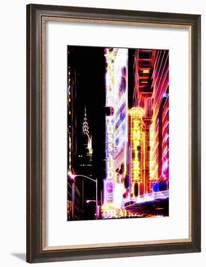 Manhattan Shine - Lights on Times Square II-Philippe Hugonnard-Framed Photographic Print