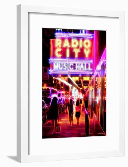 Manhattan Shine - Music Hall-Philippe Hugonnard-Framed Photographic Print