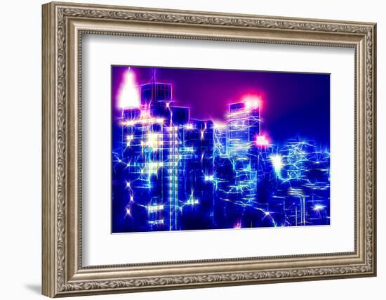 Manhattan Shine - Night Blue-Philippe Hugonnard-Framed Photographic Print