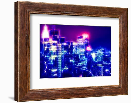 Manhattan Shine - Night Blue-Philippe Hugonnard-Framed Photographic Print