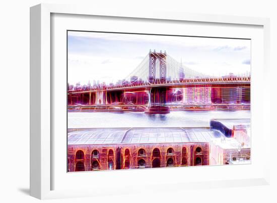 Manhattan Shine - NY Bridge-Philippe Hugonnard-Framed Photographic Print