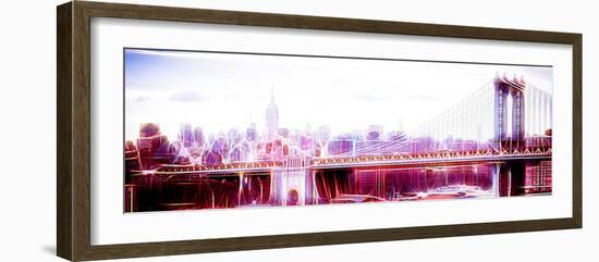 Manhattan Shine - Pink Bridge-Philippe Hugonnard-Framed Photographic Print