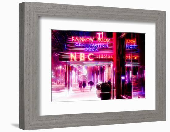 Manhattan Shine - Pink Night-Philippe Hugonnard-Framed Photographic Print