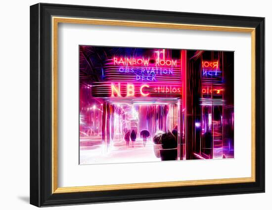 Manhattan Shine - Pink Night-Philippe Hugonnard-Framed Photographic Print