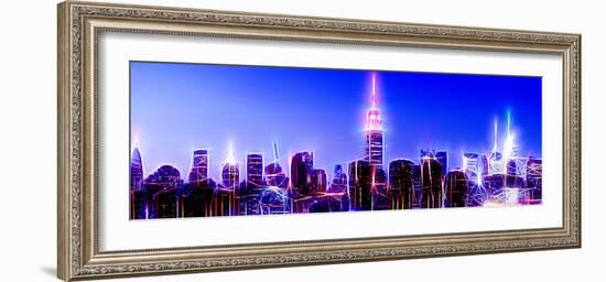 Manhattan Shine - Royal Blue Night-Philippe Hugonnard-Framed Photographic Print