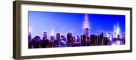 Manhattan Shine - Royal Blue Night-Philippe Hugonnard-Framed Photographic Print