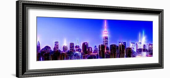 Manhattan Shine - Royal Blue Night-Philippe Hugonnard-Framed Photographic Print