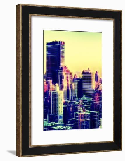 Manhattan Shine - Yellow Sunset-Philippe Hugonnard-Framed Photographic Print