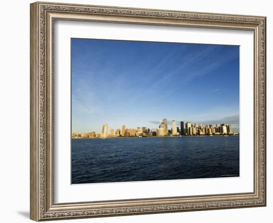 Manhattan Skyline Across the Hudson River, New York City, New York, USA-Amanda Hall-Framed Photographic Print