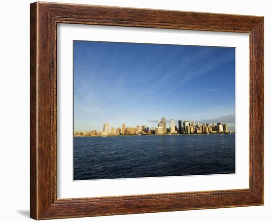 Manhattan Skyline Across the Hudson River, New York City, New York, USA-Amanda Hall-Framed Photographic Print