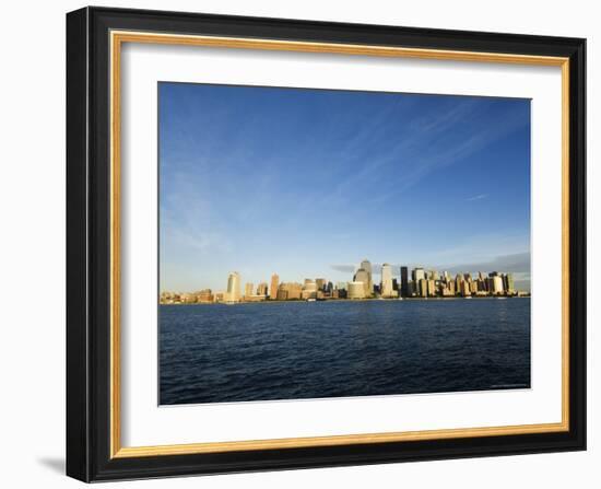 Manhattan Skyline Across the Hudson River, New York City, New York, USA-Amanda Hall-Framed Photographic Print