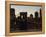 Manhattan Skyline and Brooklyn Bridge at Dusk, New York City, New York, USA-Amanda Hall-Framed Premier Image Canvas