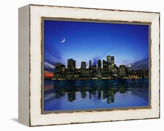 Manhattan Skyline and Reflection-Bill Ross-Framed Premier Image Canvas