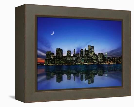 Manhattan Skyline and Reflection-Bill Ross-Framed Premier Image Canvas