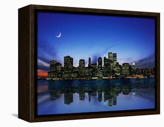 Manhattan Skyline and Reflection-Bill Ross-Framed Premier Image Canvas