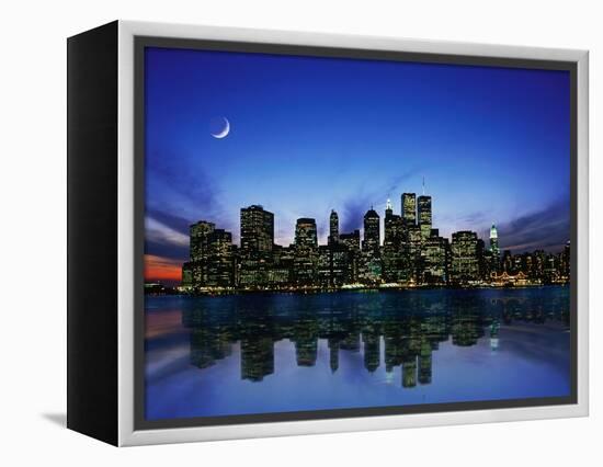 Manhattan Skyline and Reflection-Bill Ross-Framed Premier Image Canvas