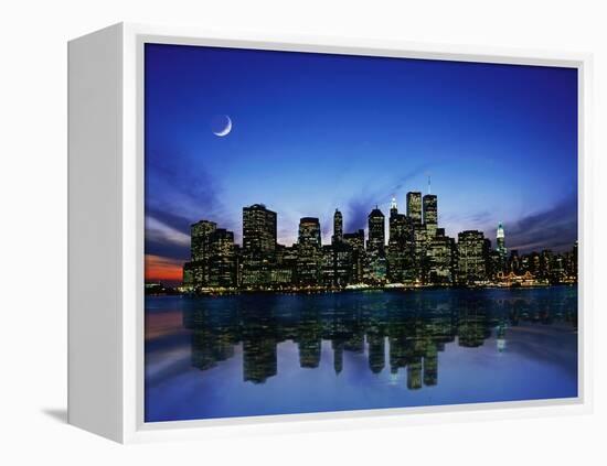 Manhattan Skyline and Reflection-Bill Ross-Framed Premier Image Canvas