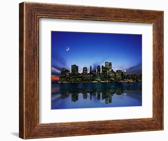 Manhattan Skyline and Reflection-Bill Ross-Framed Photographic Print