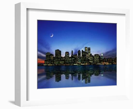 Manhattan Skyline and Reflection-Bill Ross-Framed Photographic Print