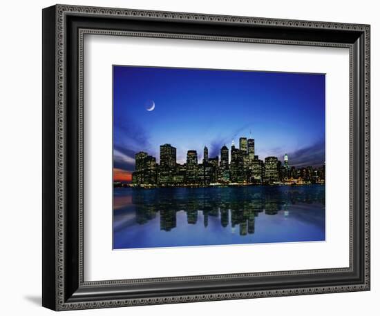 Manhattan Skyline and Reflection-Bill Ross-Framed Photographic Print