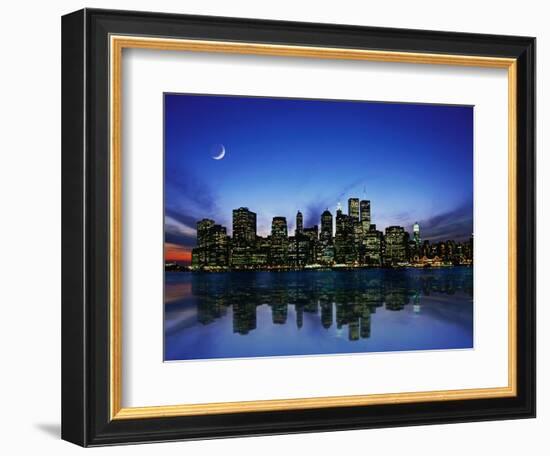 Manhattan Skyline and Reflection-Bill Ross-Framed Photographic Print