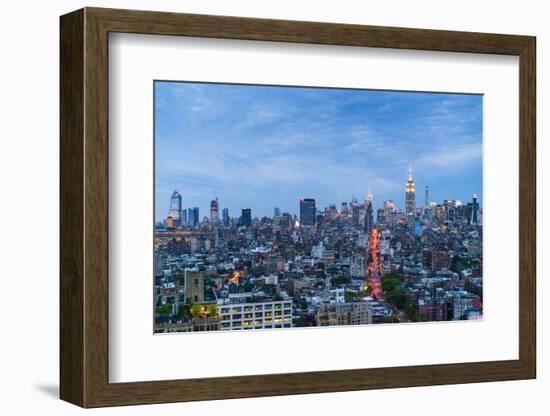 Manhattan skyline at dusk, New York City, United States of America, North America-Fraser Hall-Framed Photographic Print